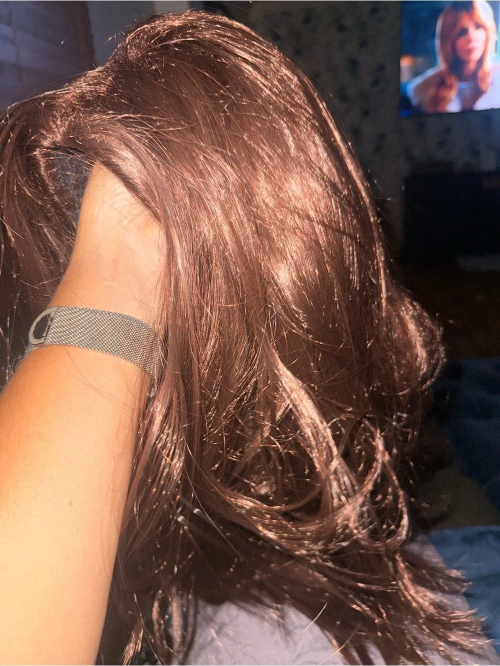 Daiaces Long Brown Wig for Mens,Straight Hair Synthetic Heat A-4010-Brown